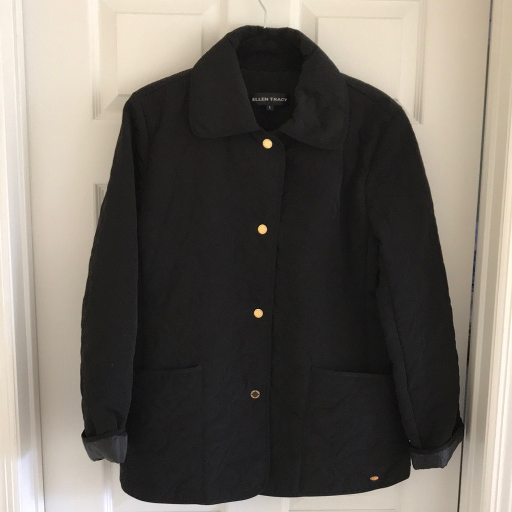 - Ellen Tracy coat jacket. Black size large elegant